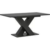 INOSIGN Esstisch Motus, ausziehbar 150 -190 cm, inklusive 40 cm Einlegeplatte (Set, 1-St), X-Gestell mit Bodenplatte, Tisch, Küchentisch, Esszimmer, Küche grau