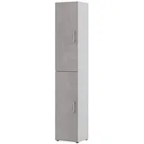 Röhr-Bush röhr Aktenschrank grau / weiß 5 Fachböden 40,0 x 33,5 x 212,5 cm