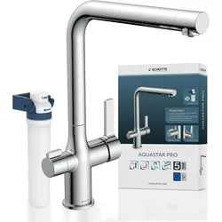 Schütte AQUASTAR PRO Trinkwasser-Spültischarmatur, Chrom, mit Filtersystem