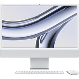 Apple iMac All-in-One Desktop-Computer mit M3 Chip: 8-Core CPU, 8-Core GPU, 24" 4.5K Retina Display, 16 GB gemeinsamer Arbeitsspeicher, 256 GB SSD Speicher, passendes Zubehör. Silber