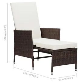 vidaXL Garten-Lounge-Set 2-tlg. braun 310232