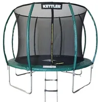 KETTLER Gartentrampolin Jump 305, Ø 305 cm, mit Sicherheitsnetz, für Kinder und Erwachsene (Navy Grün)