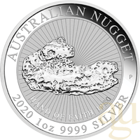 Perth Mint 1 Unze Silbermünze Australien Nugget - Hand of Faith 2020
