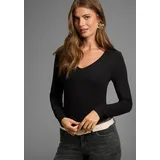 LAURA SCOTT Langarmbody Schwarz 40