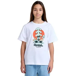 Shirttop ELEMENT "Whats Up", Kinder, Gr. 10(140-148cm), weiß (optic weiß), [Hauptstoff] 100% Bio-Baumwolle, Tops