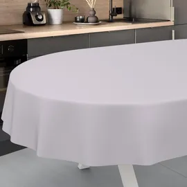 ANRO Wachstuch-Tischdecke abwaschbar Oval 220 x 140 cm Grau