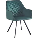 Kayoom Armlehnstuhl Grün 58x85x64.5 cm Esszimmer, Stühle, Esszimmerstühle, Armlehnenstühle