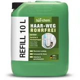 bio-chem Haar-Weg Abflussfrei – Abflussreiniger EXTRA STARK – 10 L Kanister - Bis zu 20 Anwendungen je Liter Rohrreiniger – Extrem effektiv & materialschonend gegen Verstopfungen & Haare - Made in DE