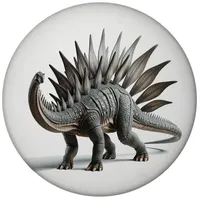 Speecheese Stegosaurus Magnet rund Dinosaurier-Liebhaber Aufgepasst Prähistorischer Jura Stegosaurus