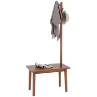 Costway 3-in-1-Beistelltisch Schuhbank 168 x 40 x 45 cm braun