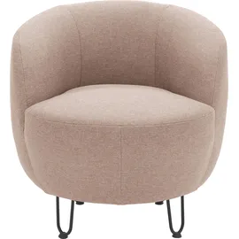 INOSIGN Sessel INOSIGN "Anjuli Lieferzeit nur 2 Wochen", rosa (flamingo), B:72cm H:72cm T:76cm, 100% Polyester, Sessel, Sessel, Runde Form, perfektes Einzelstück, Flausch oder Feinstruktur