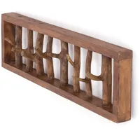DESIGN DELIGHTS Wandgarderobe Treibholz Unikat 80 x 22 cm Beige
