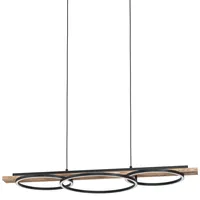 EGLO LED-Pendelleuchte Boyal Schwarz-Natur