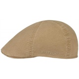 Stetson Texas Organic Cotton Flatcap Herren - Nachhaltige Schiebermütze mit Bio-Baumwolle - Flat Cap mit UV-Schutz (40+) - Herrencap Frühjahr/Sommer - Schirmmütze beige XL (60-61 cm)