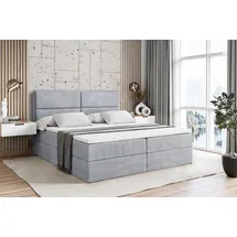 altdecor BOXBETT mit Matratze H3 und Lattenrost, - AURA - 160x200 Hellgrau