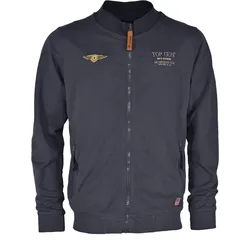 Sweatjacke TOP GUN "TG20213020", Herren, Gr. 3XL, blau (navy), Obermaterial: 100% Baumwolle, Sweatjacken