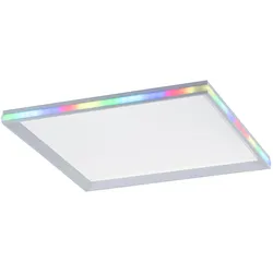 Deckenleuchte Panel Regenbogen Effekt dimmbar Wohnzimmerlampe LED Deckenlampe Farbwechsel LED, mit Fernbedienung, 1x LED 32 W 1400Lm 2700-5000 Kelvin, L 45 cm