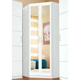 Priess Eckkleiderschrank PRIESS "Bilbao", weiß, H:193cm T:36cm, Schränke, Eckkleiderschrank, mit 3 verschiedenen Fronten