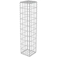 vidaXL Gabionenwand mit Abdeckung 20 × 20 × 100 cm