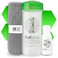 Freiblick Brillenbad im Set mit 50ml Spezialreiniger & Mikrofasertuch | Brillenreinigung in Optiker Qualität (Grün)