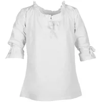 Battle-Merchant - Mittelalter Bluse Birga für Damen - Weiß - XL - XL