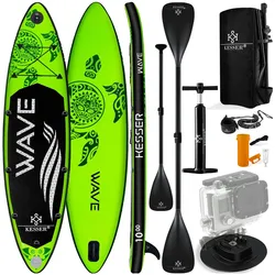 KESSER® Aufblasbares SUP Board Set Stand Up Paddle Board Premium Surfboard Wassersport   6 Zoll Dick    Komplettes Zubehör   130kg
