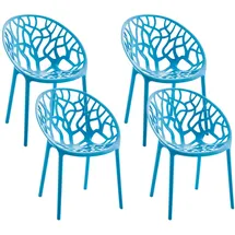 CLP Hope Stapelstuhl 59 x 60 x 80 cm blau 4 St.