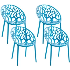 CLP Hope Stapelstuhl 59 x 60 x 80 cm blau 4 St.
