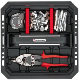 Kistenberg Cargo Plus Werkzeugbox 30 x 30 x 13,3 cm schwarz/rot