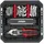 Kistenberg Cargo Plus Werkzeugbox 30 x 30 x 13,3 cm schwarz/rot