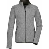 KILLTEC Damen Strickfleecejacke/Fleecejacke mit Stehkragen KOW 111 WMN KNT FLC JCKT, graumelange, 44,