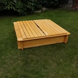 PROMADINO Sandkasten »Tessa«, BxL: 100 cm x 100 cm, Kiefernholz honigbraun