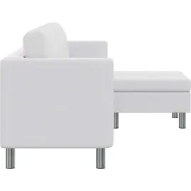 vidaXL Modulsofa 3-Sitzer Kunstleder Weiß
