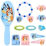 Bluey 11-teiliges rosafarbenes Set Haarstyling-Spielset