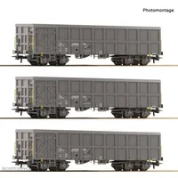 Roco 3-tlg. Set: Offene Güterwagen SNCF 6600203 H0
