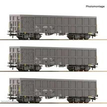 Roco 3-tlg. Set: Offene Güterwagen SNCF 6600203 H0