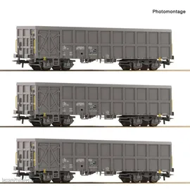 Roco 3-tlg. Set: Offene Güterwagen SNCF 6600203 H0