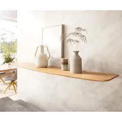 DELIFE Étagère murale Edge 145 cm acacia naturel bord suisse massif, Étagères murales