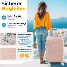 Kesser Koffer-Set 4-tlg. nude grey/rosa