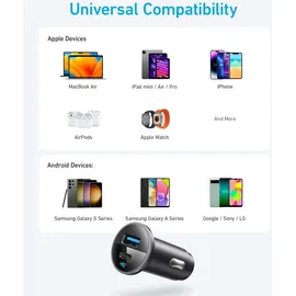 Anker 325 Auto-Ladegerät - Power Delivery - 53 Watt - Schwarz - Schwarz