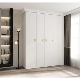 abiks möbel Drehtürenschrank COMO 180 x 245,5 x 50 cm Weiß/Gold