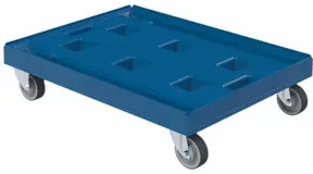 HMH rolldolly® XL KU blau Kunststoffboden 612 x 814 mm ø 100 TPE