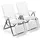 Costway Gartenliege 7-Fach verstellbar 2 St. 62 x 200 x 30 cm weiß