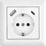 LEDmaxx Schuko-Steckdose LEDmaxx USB2201 Weiß