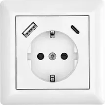 LEDmaxx Schuko-Steckdose LEDmaxx USB2201 Weiß