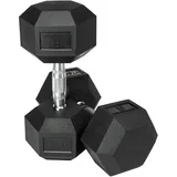 HQ Germany® Hexagon Hanteln | 2.5 - 37.5kg | ±1,5% Gewichtstoleranz schwarz 2x17,5 kg