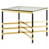 Casa Padrino Wohnzimmer Beistelltisch Gold / Schwarz 65 x 65 x H. 55 cm - Luxus Wohnzimmermöbel