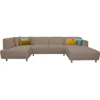 Wohnlandschaft OTTO HOME "Maroon U-Form", beige, B:358cm H:82cm T:192cm, Struktur grob ( 100% POLYPROPYLEN;Struktur fein ( 100% Polyester);Struktur (100% Polyester), Sofas, Wohnlandschaft, in skandinavischem Design, mit losen Kissen