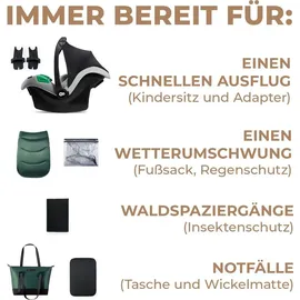 Kinderkraft 3in1-Kombikinderwagen PRIME 2" in Grün