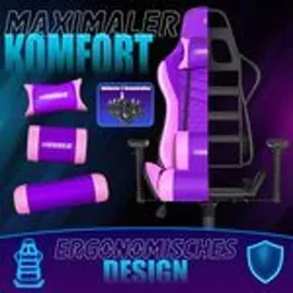 Kesser Gamingstuhl Kunstleder Rosa/Violett